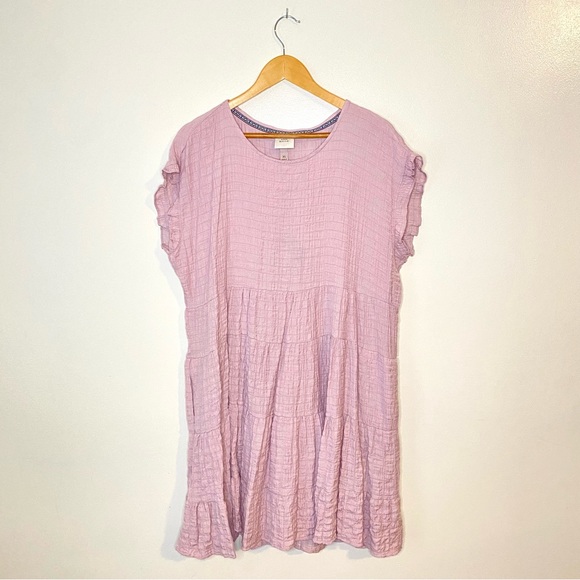 Knox Rose Dresses & Skirts - NEW Knox Rose Rayon Blend Tiered Brushed Blush Pink Casual Everyday Dress XL